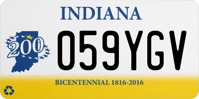 IN license plate 059YGV