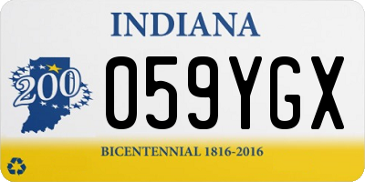 IN license plate 059YGX