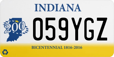 IN license plate 059YGZ