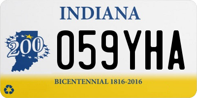 IN license plate 059YHA