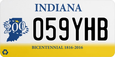 IN license plate 059YHB