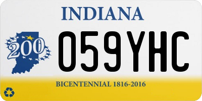 IN license plate 059YHC