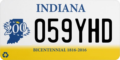 IN license plate 059YHD