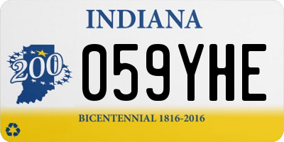 IN license plate 059YHE