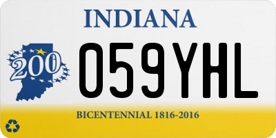 IN license plate 059YHL