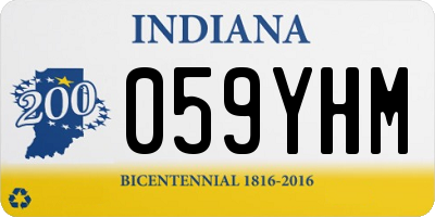 IN license plate 059YHM