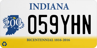 IN license plate 059YHN