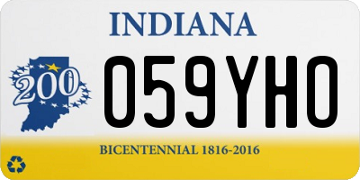 IN license plate 059YHO