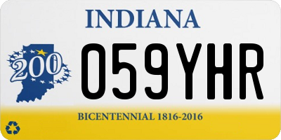 IN license plate 059YHR