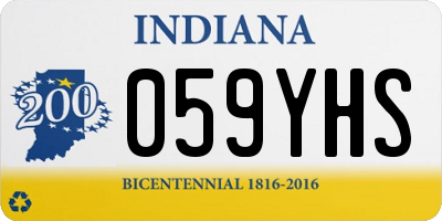 IN license plate 059YHS