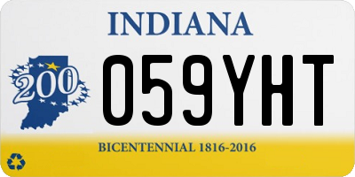 IN license plate 059YHT