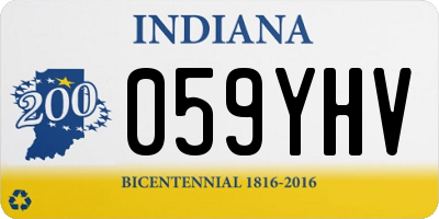 IN license plate 059YHV