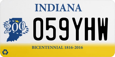 IN license plate 059YHW
