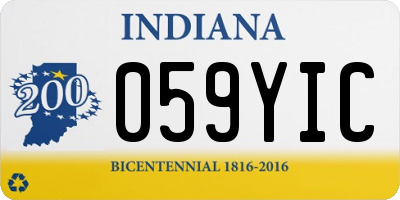 IN license plate 059YIC