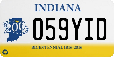 IN license plate 059YID