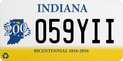 IN license plate 059YII