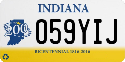 IN license plate 059YIJ