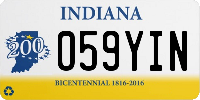 IN license plate 059YIN