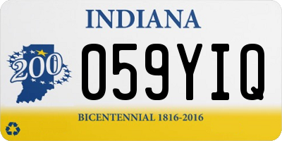 IN license plate 059YIQ