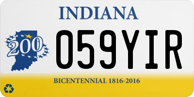 IN license plate 059YIR