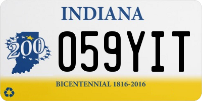 IN license plate 059YIT
