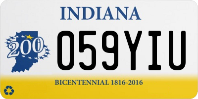 IN license plate 059YIU