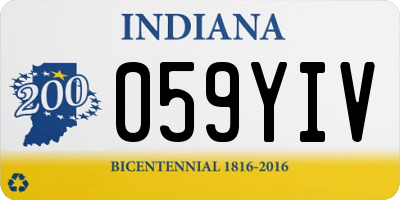 IN license plate 059YIV