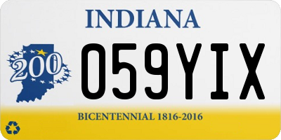 IN license plate 059YIX