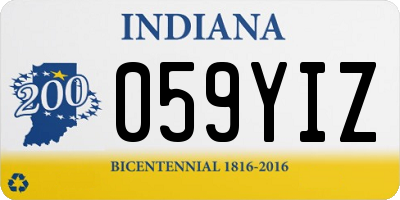 IN license plate 059YIZ