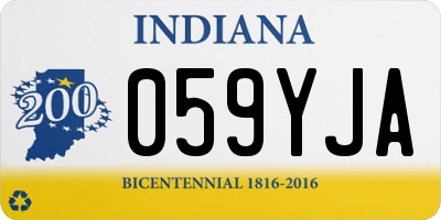 IN license plate 059YJA