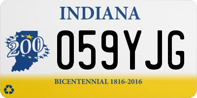 IN license plate 059YJG