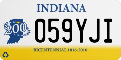 IN license plate 059YJI