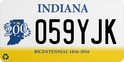 IN license plate 059YJK