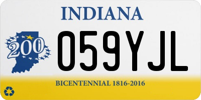 IN license plate 059YJL