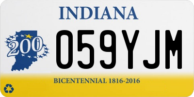IN license plate 059YJM