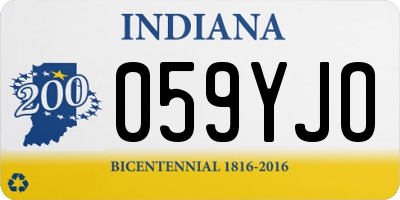 IN license plate 059YJO