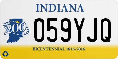 IN license plate 059YJQ