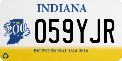 IN license plate 059YJR