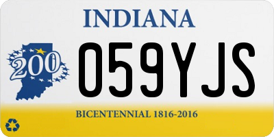 IN license plate 059YJS