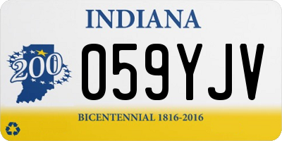 IN license plate 059YJV