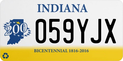 IN license plate 059YJX