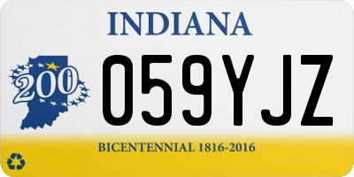 IN license plate 059YJZ