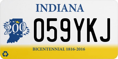 IN license plate 059YKJ