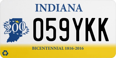 IN license plate 059YKK