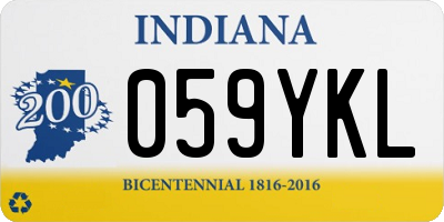 IN license plate 059YKL