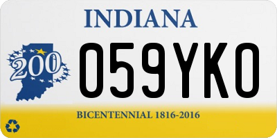 IN license plate 059YKO