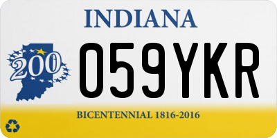 IN license plate 059YKR