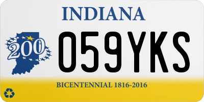 IN license plate 059YKS