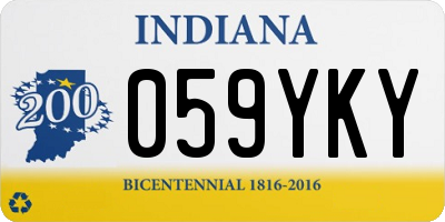 IN license plate 059YKY
