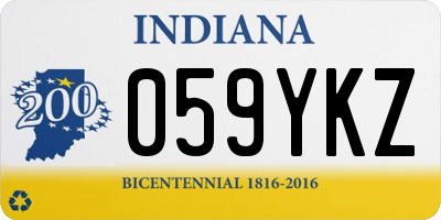 IN license plate 059YKZ